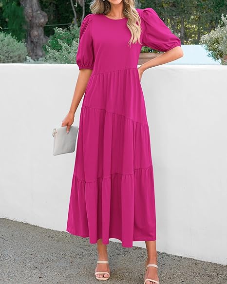 ⏰HOT SALE-Women's Summer Casual Midi Dress （BUY 2 FREE SHIPPING)