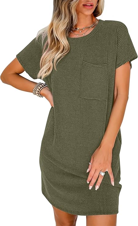 ✨Women‘s Casual Color Block Textured Dress