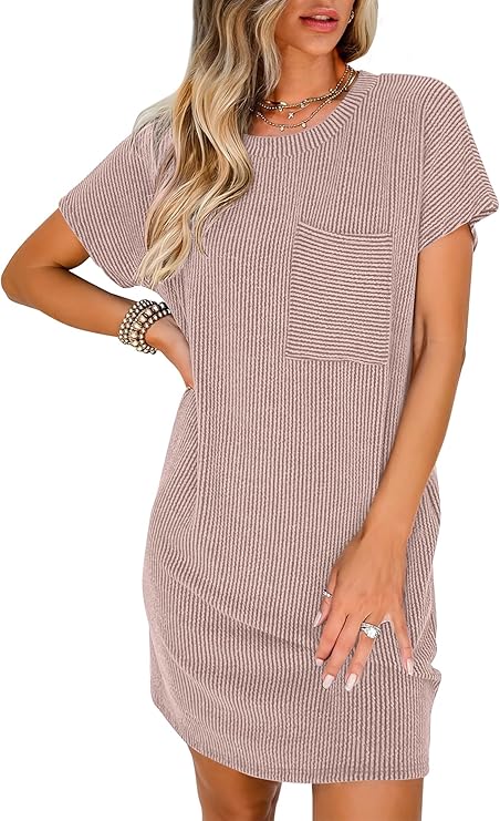 ✨Women‘s Casual Color Block Textured Dress