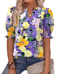 Floral Purple Yellow