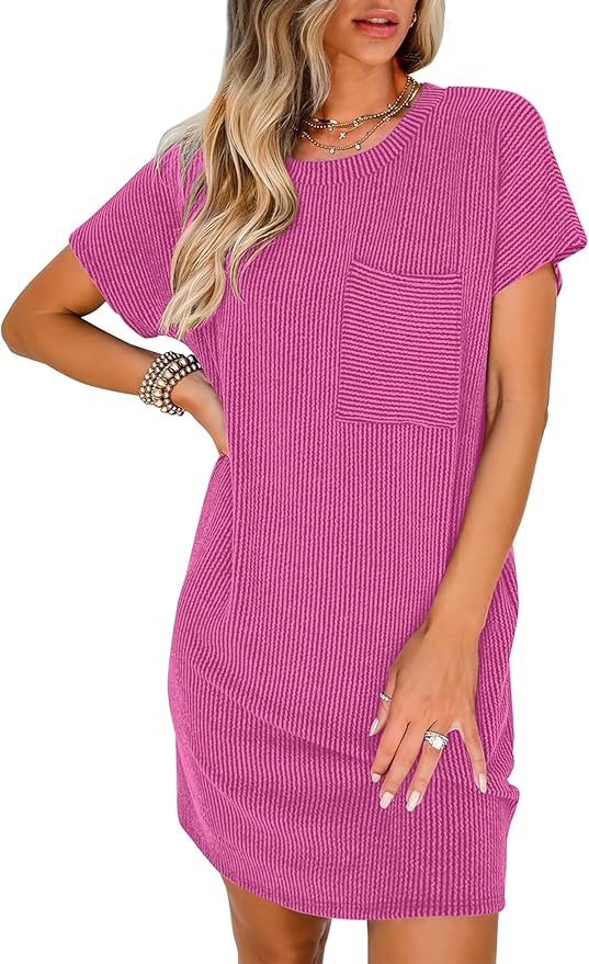 ✨Women‘s Casual Color Block Textured Dress