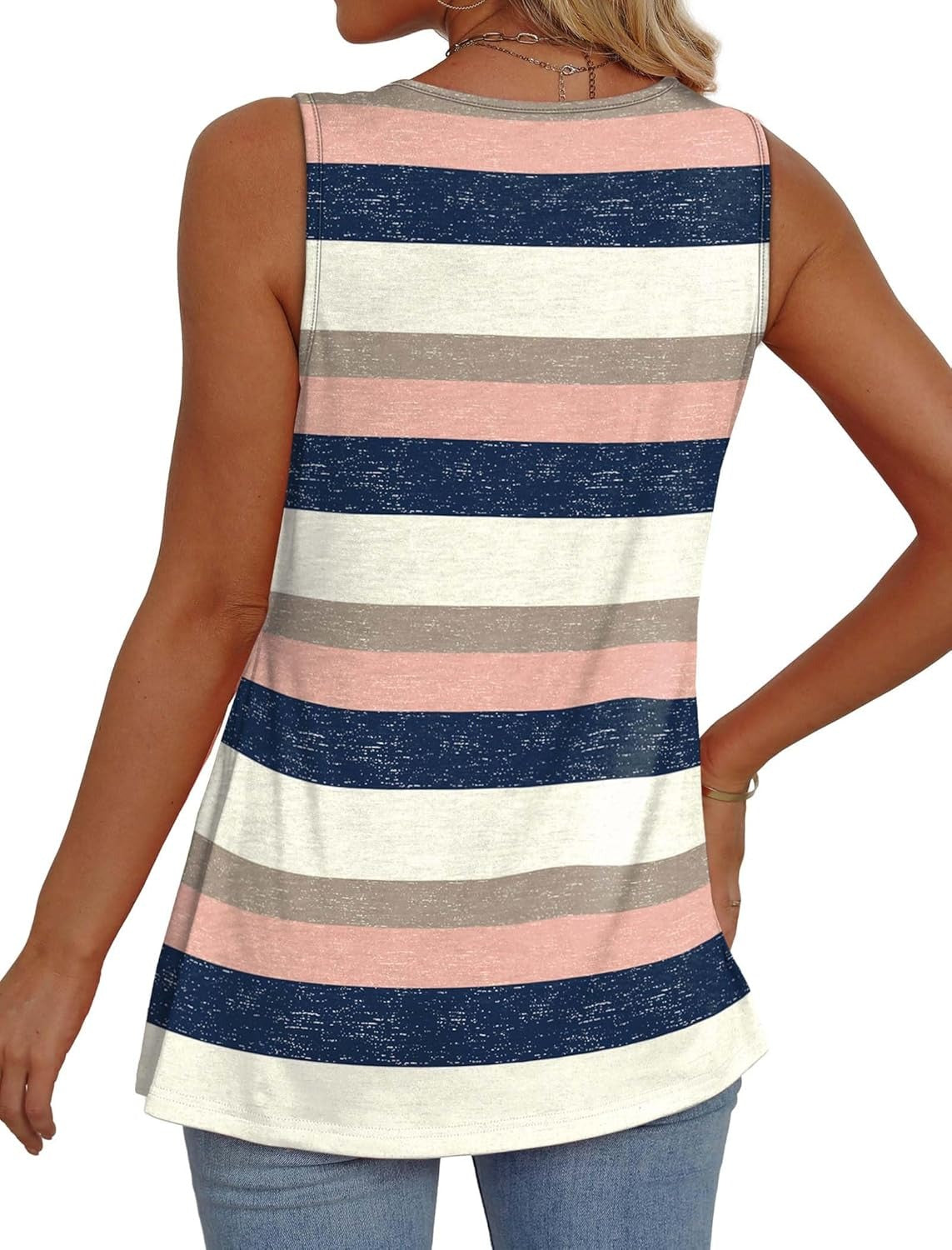 ⏰Hot Sale-Women Dressy Sleeveless V Neck Babydoll Tank Tops