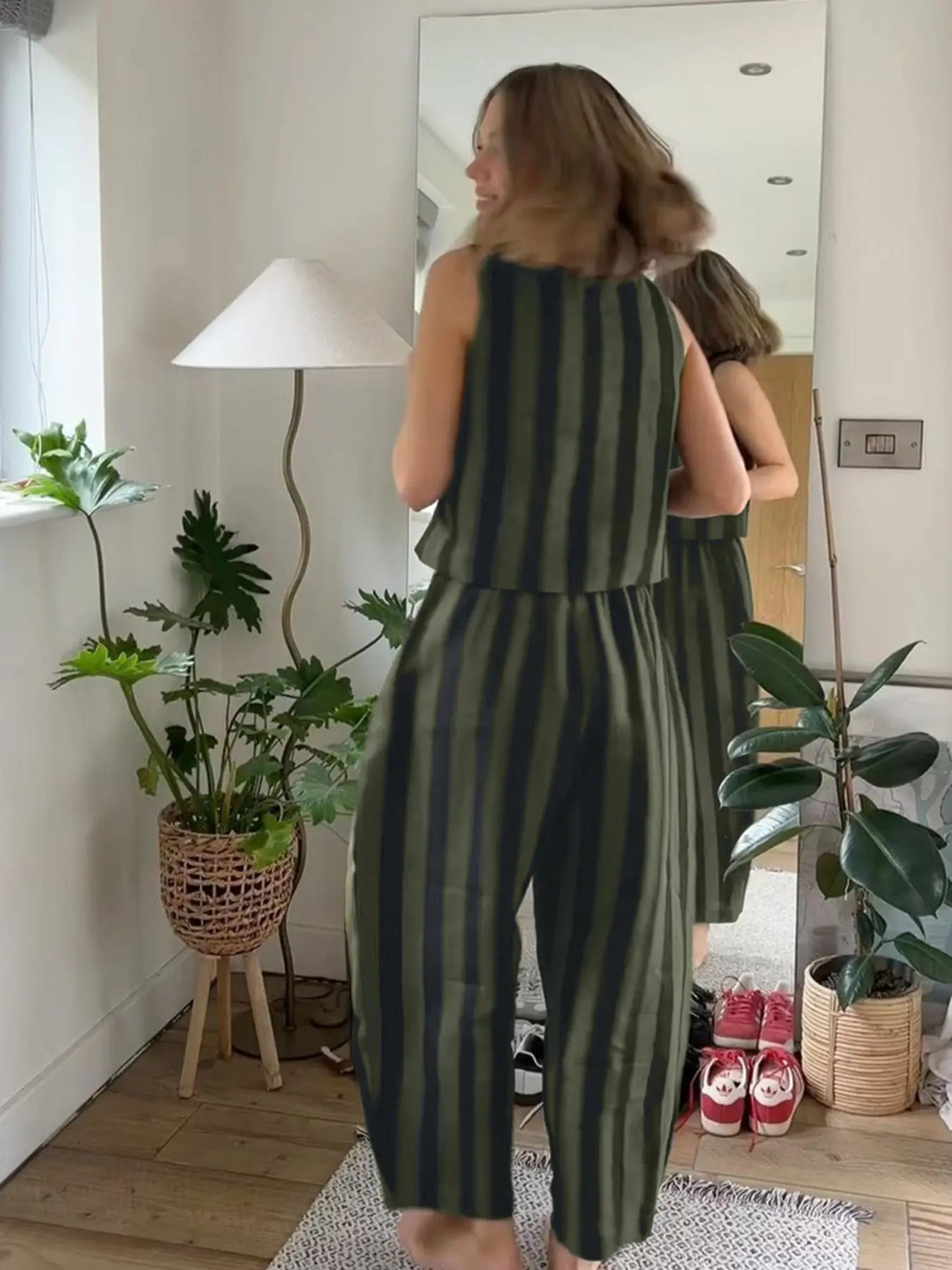 Women's Summer New Striped Set