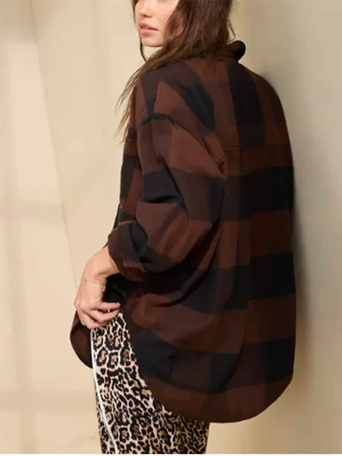 Women's Loose Flannel Casual Double Pocket Shirt