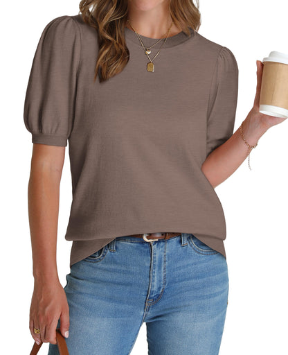 ✨Women's Lightweight Puff Short Sleeve Sweater