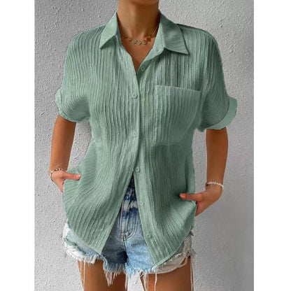 🔥(HOT SALE-49% OFF)Crew Neck Lace Casual Loose Shirt