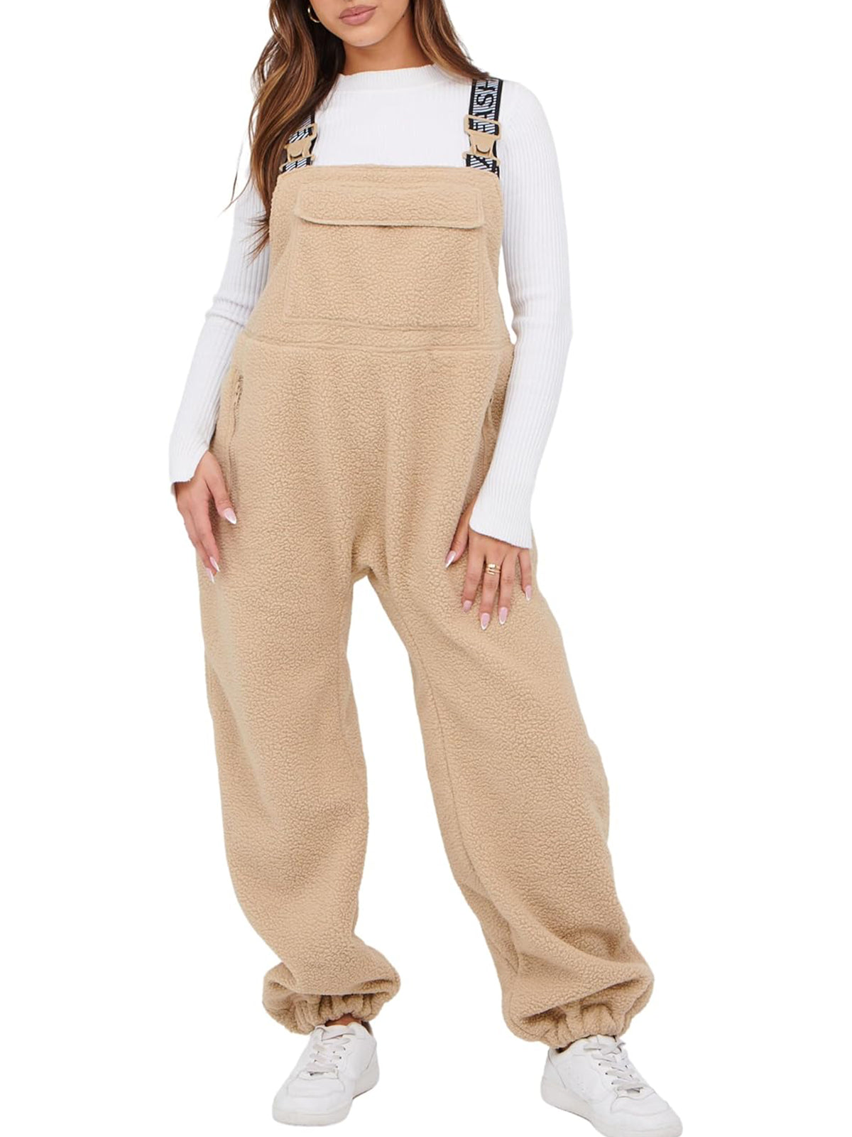 ✨Women's Fleece Warm Winter Casual Loose Jumpsuits