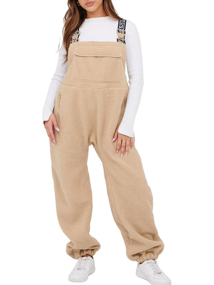 ✨Women's Fleece Warm Winter Casual Loose Jumpsuits