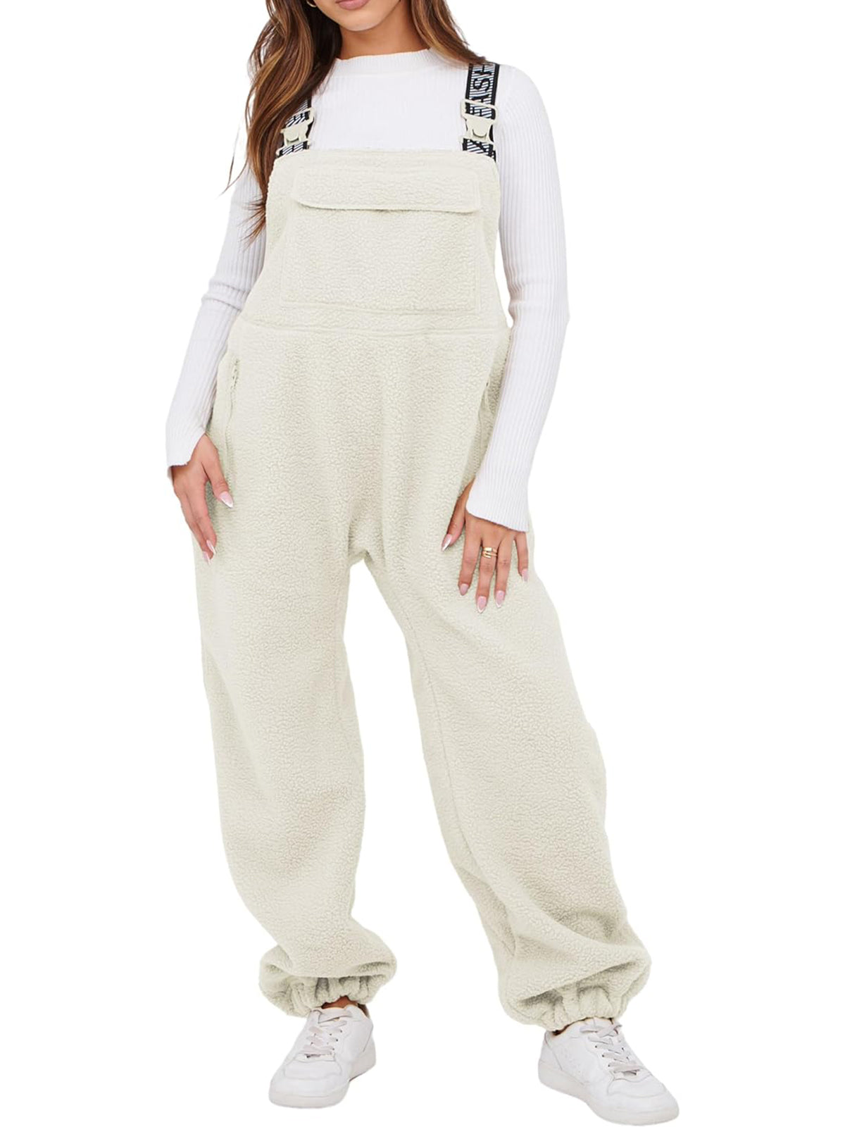 ✨Women's Fleece Warm Winter Casual Loose Jumpsuits