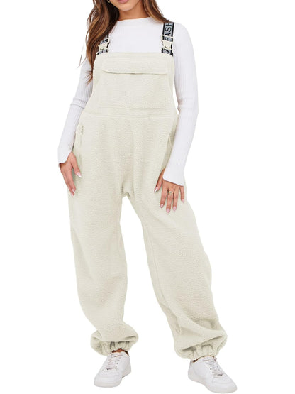 ✨Women's Fleece Warm Winter Casual Loose Jumpsuits
