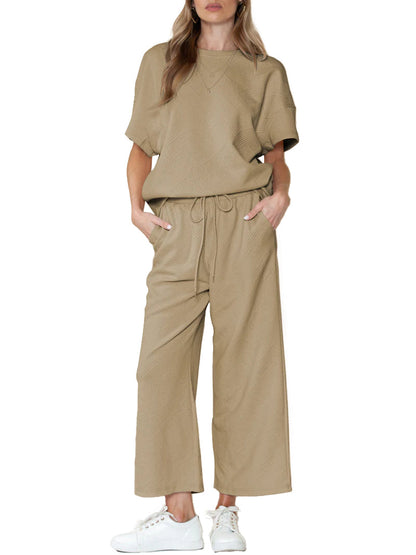 Womens Textured Luxury Lounge Set