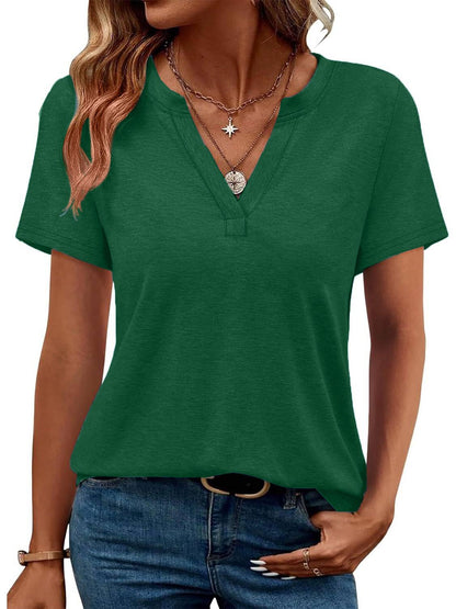 ✨Womens Short Sleeve V Neck Casual Loose Fit T-shirts