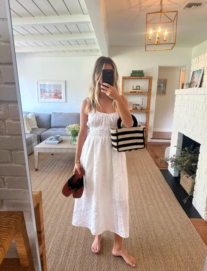 🔥2023 New Smocked Linen Dress (Buy 2 Free Shipping)