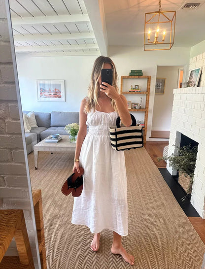 🔥2023 New Smocked Linen Dress (Buy 2 Free Shipping)