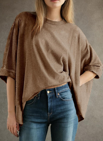 ⏰Hot Sale-Women's Summer Causal Short Sleeve Loose Basic Tees
