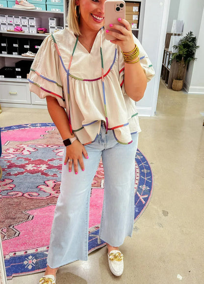 Ballon Sleeve Top(Buy 2 Free Shipping)