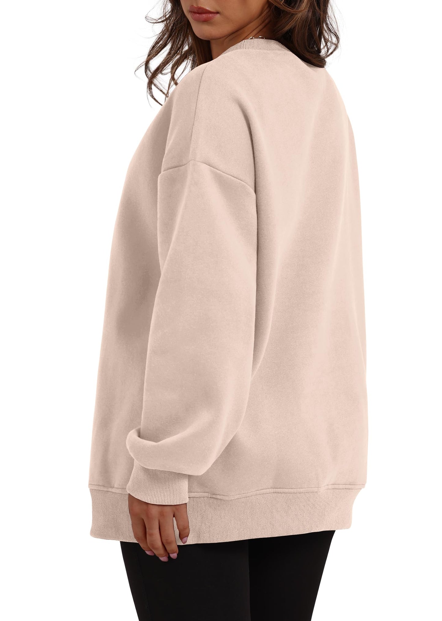 ⏰Hot Sale-Women's Oversized Crew Neck Fleece Sweatshirt with Pockets
