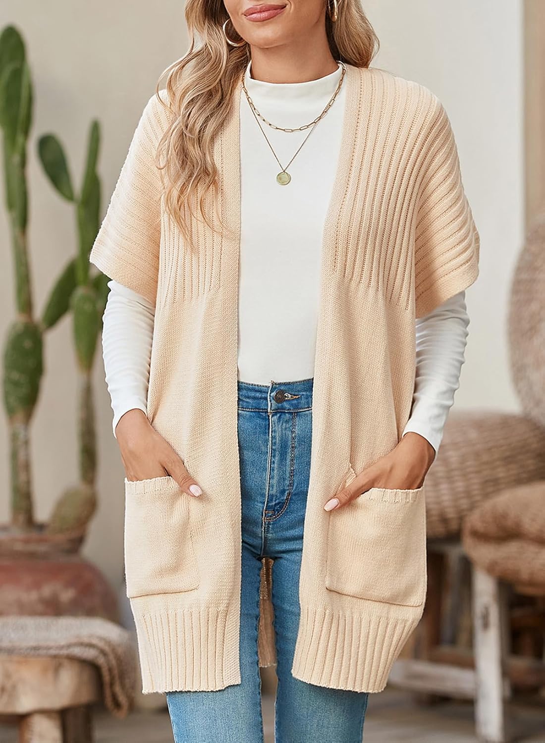 ✨Women's Lightweight Short Sleeve Knitted Cardigan