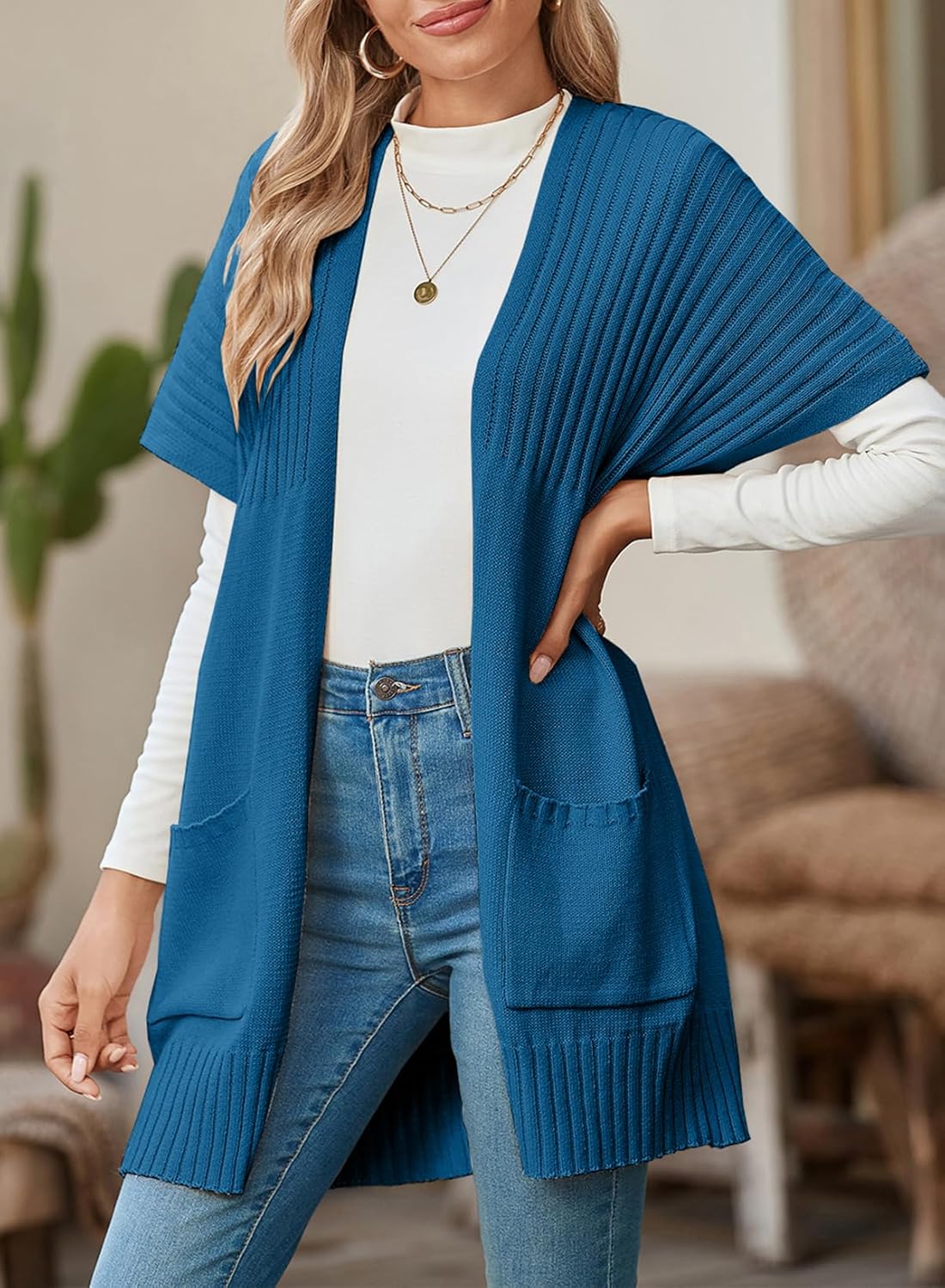 ✨Women's Lightweight Short Sleeve Knitted Cardigan