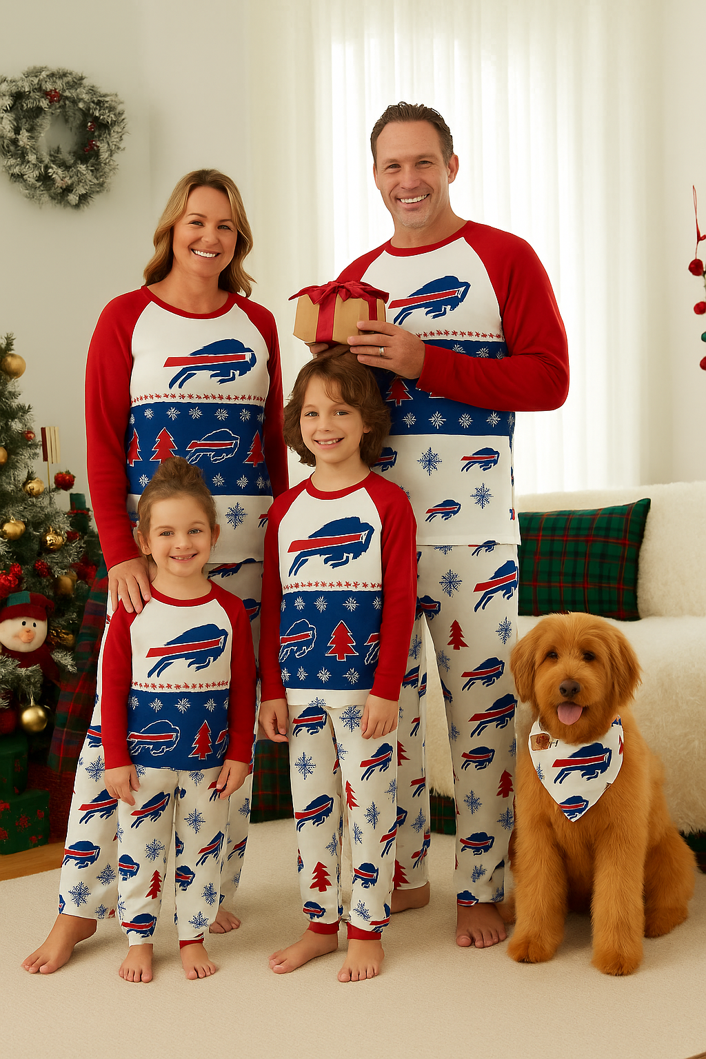 Buffalo Bills Family Holiday Pajamas Set