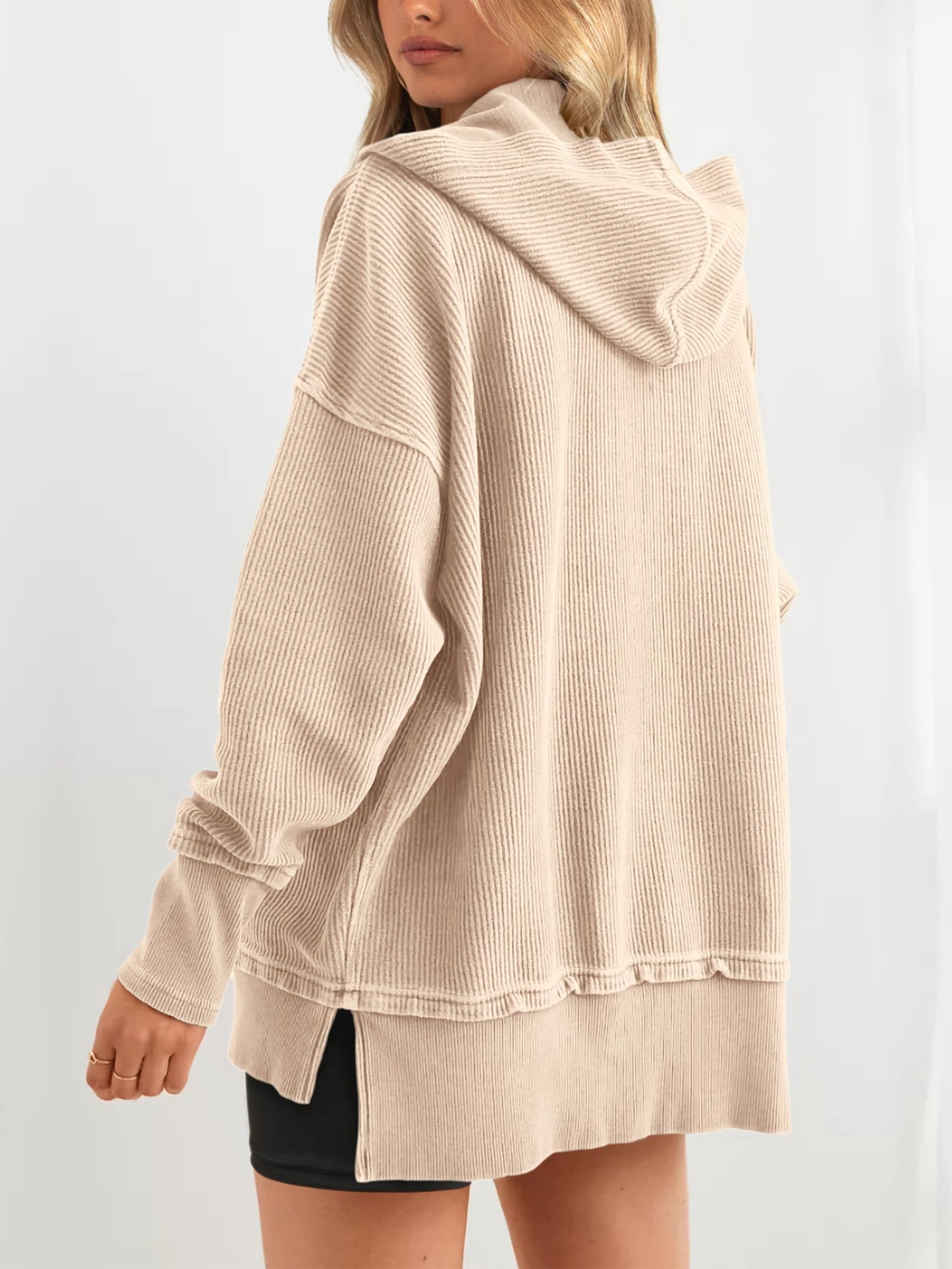 ✨Women's Oversized Button V Neck Hoodie