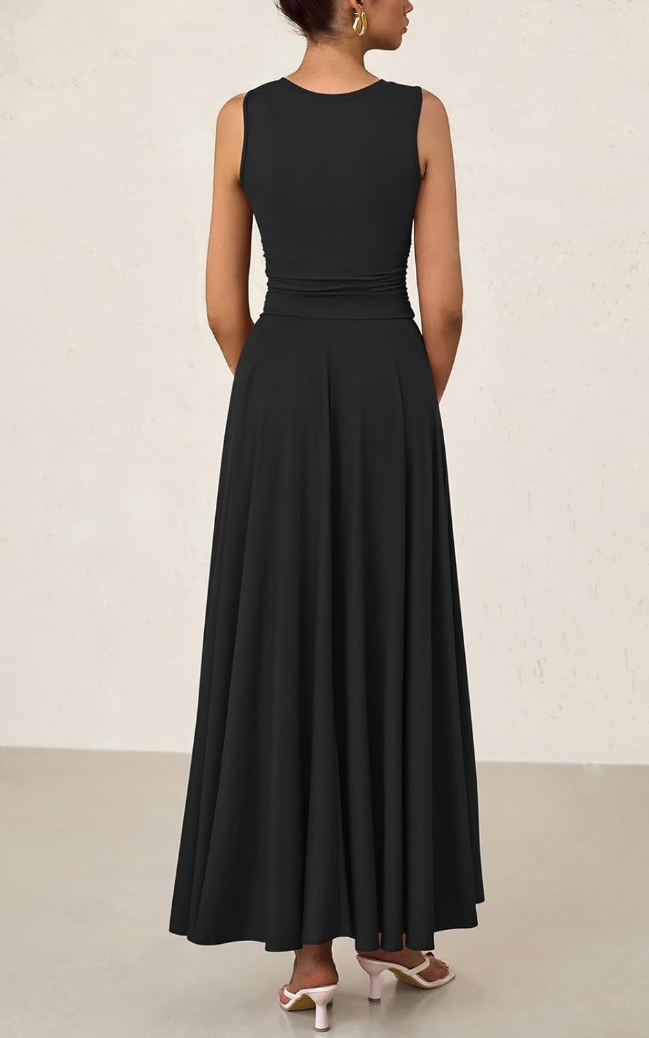 ⏰Hot Sale-Women's Casual Sleeveless Crewneck Aline Maxi Dress