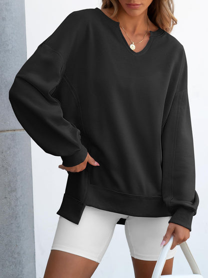 ✨Women's  Casual Oversized  V Neck Long Sleeve Sweatshirt