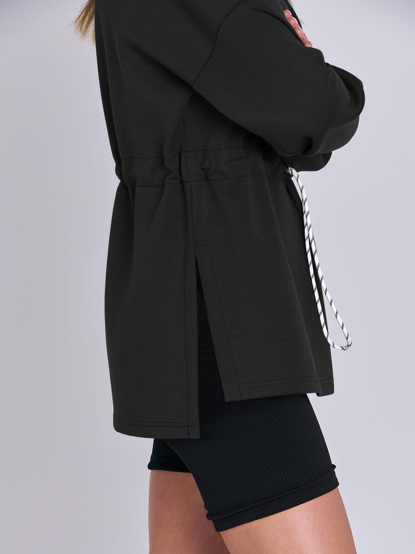 Women's Turtleneck Drawstring Waist Pullover Tops (Buy 2 Free Shipping)