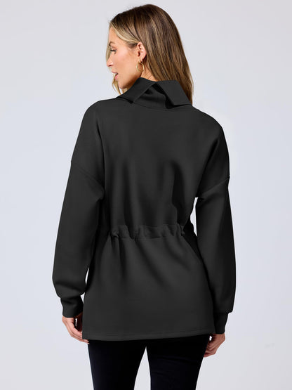 Women's Turtleneck Drawstring Waist Pullover Tops (Buy 2 Free Shipping)