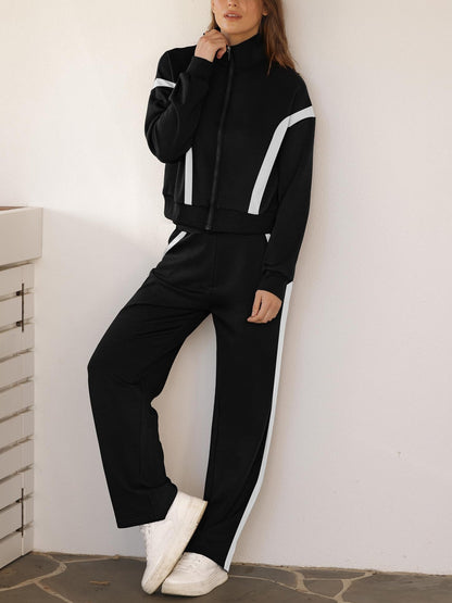 ✨Women Sweatsuit 2 Piece Outfits Sweatshirt Wide Leg Sweatpant Tracksuit