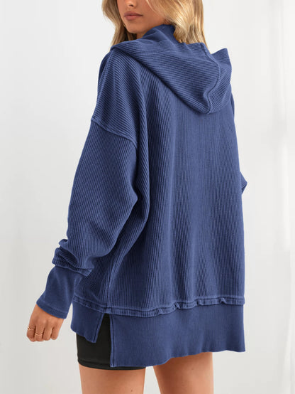✨Women's Oversized Button V Neck Hoodie