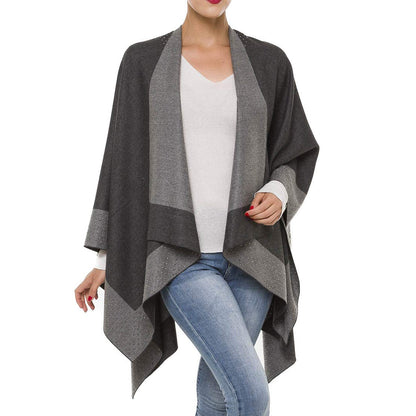 Women's Shawl Wrap Poncho Cape Cardigan Sweater Open Front