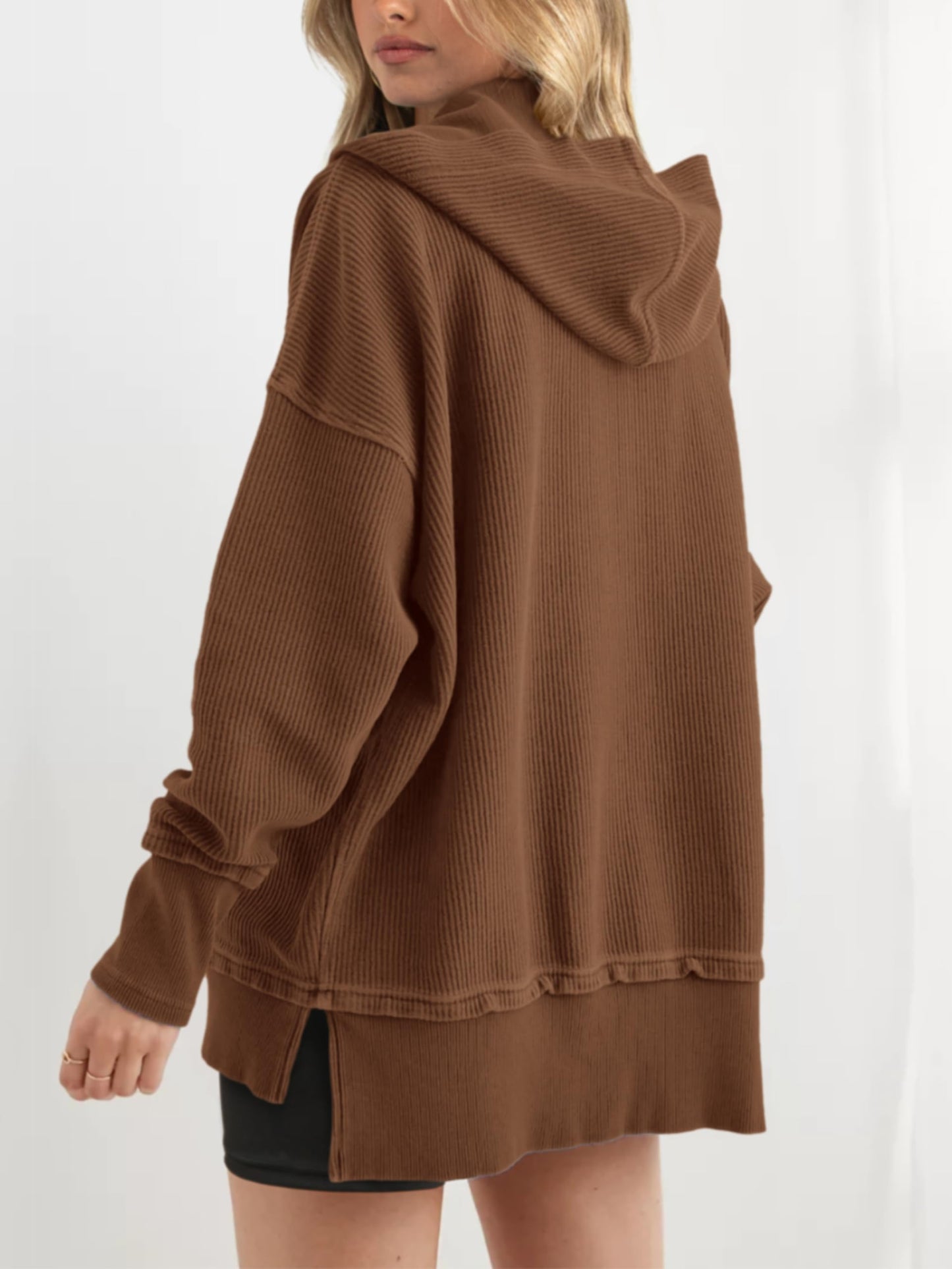 ✨Women's Oversized Button V Neck Hoodie