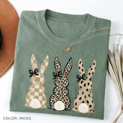 Leopard Checkered Patterns Coquette T-shirt