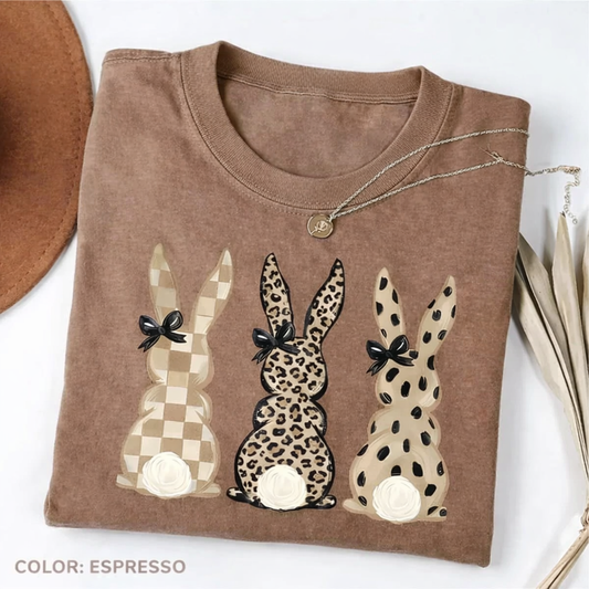 Leopard Checkered Patterns Coquette T-shirt