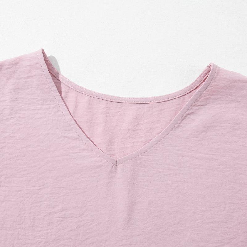 ✨Womens Causal Blouses Summer Clothes V Neck Ruffle Short Sleeve Shirts Tops