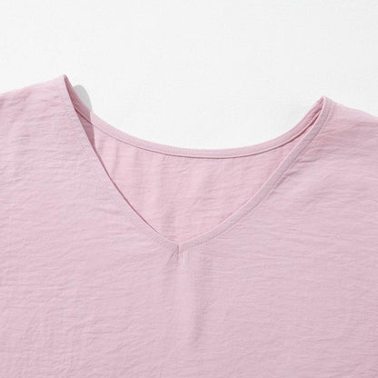 ✨Womens Causal Blouses Summer Clothes V Neck Ruffle Short Sleeve Shirts Tops