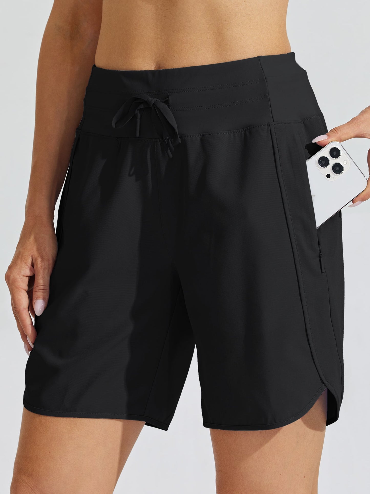 ⏰Hot Sale Women's Active 7 Inseam Athletic Long Running High Wasistband Shorts