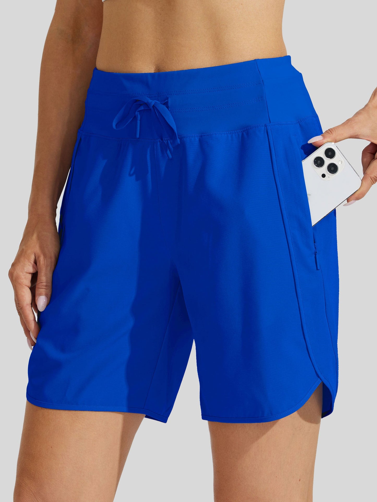 ⏰Hot Sale Women's Active 7 Inseam Athletic Long Running High Wasistband Shorts