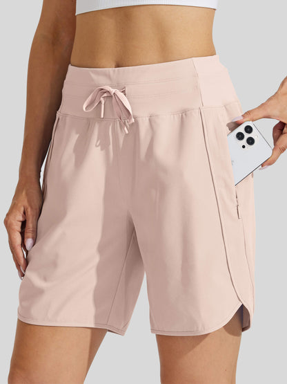 ⏰Hot Sale Women's Active 7 Inseam Athletic Long Running High Wasistband Shorts