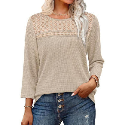 Women Blouses Dressy Casual 3/4 Length Sleeve Tops