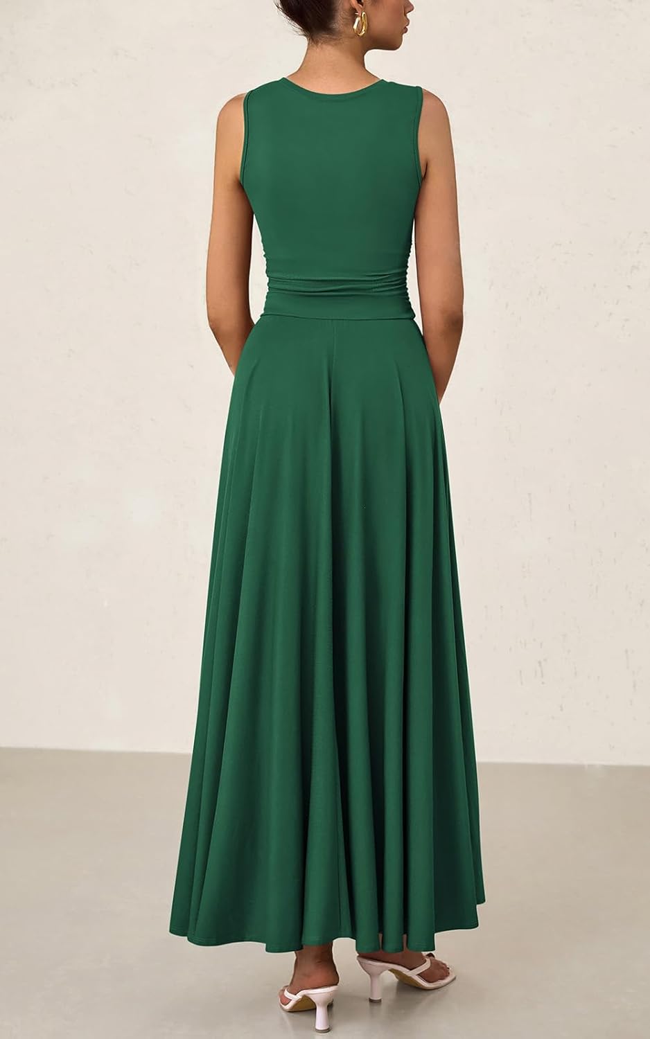 ⏰Hot Sale-Women's Casual Sleeveless Crewneck Aline Maxi Dress