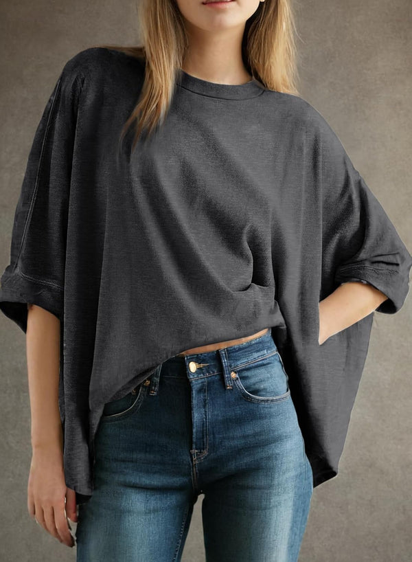 ⏰Hot Sale-Women's Summer Causal Short Sleeve Loose Basic Tees