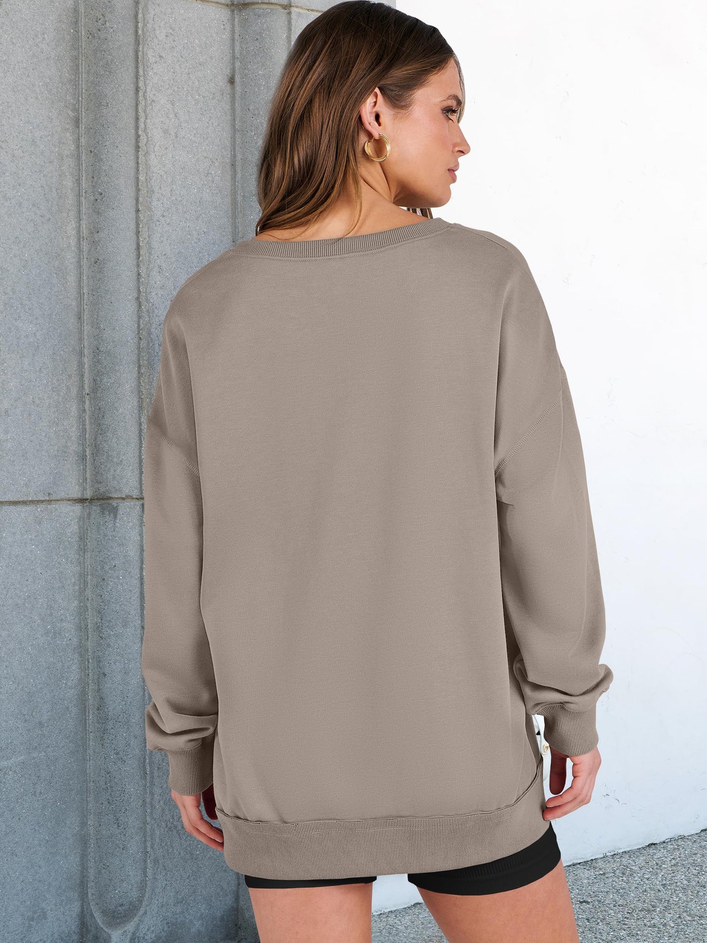 ✨Women's  Casual Oversized  V Neck Long Sleeve Sweatshirt