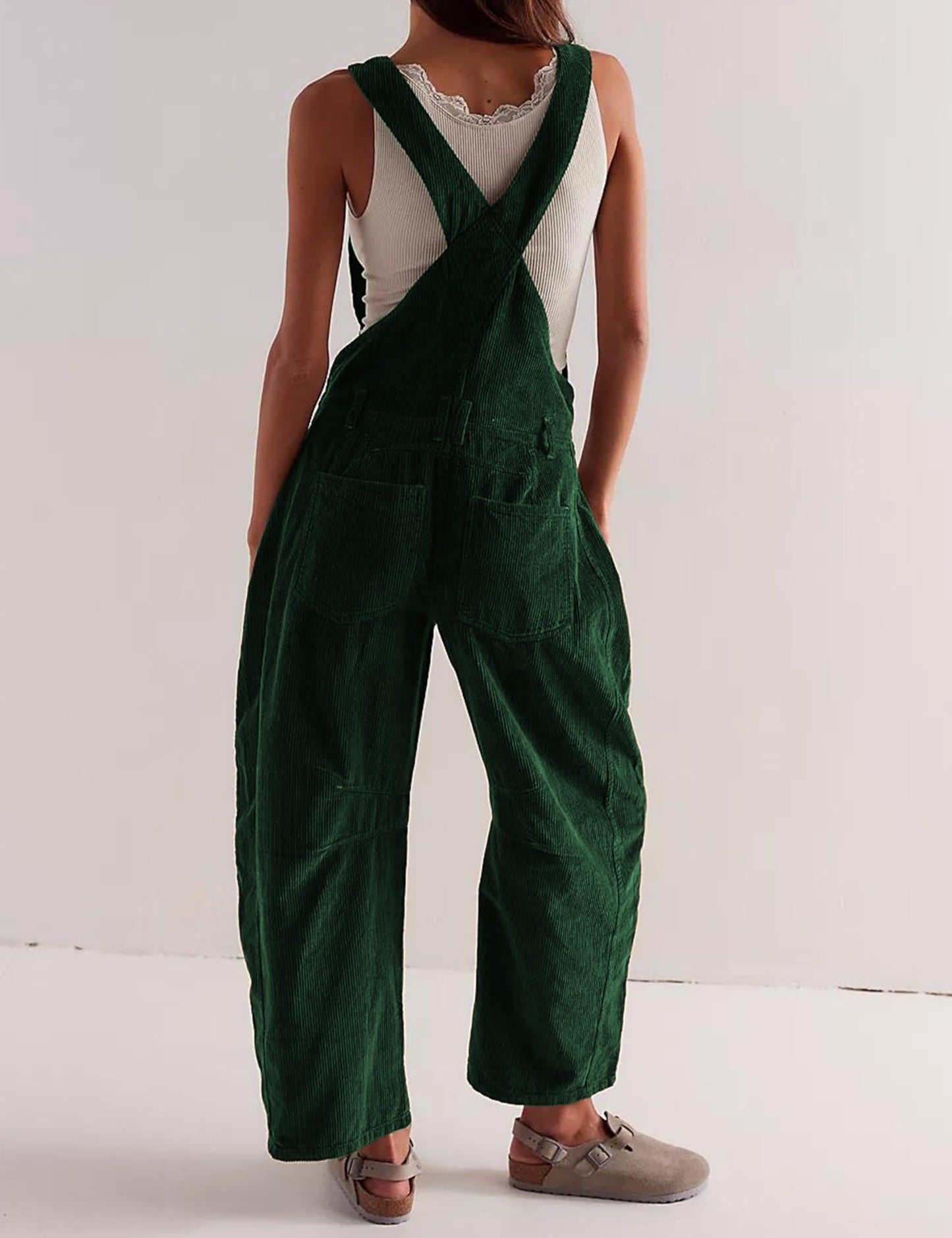 ✨Womens Corduroy Adjustable Wide Leg Romper Overalls