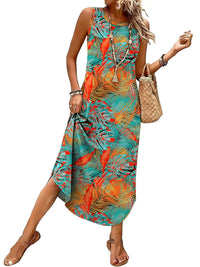 Floral Blue Orange