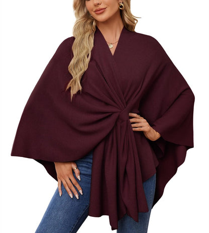 Autumn Women's Elegant Shawl Wraps Soft Open Front Poncho Sweater(Buy 2 Free Shipping)