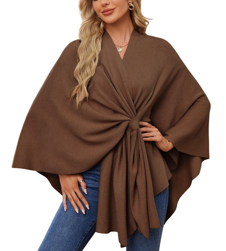 Autumn Women's Elegant Shawl Wraps Soft Open Front Poncho Sweater(Buy 2 Free Shipping)