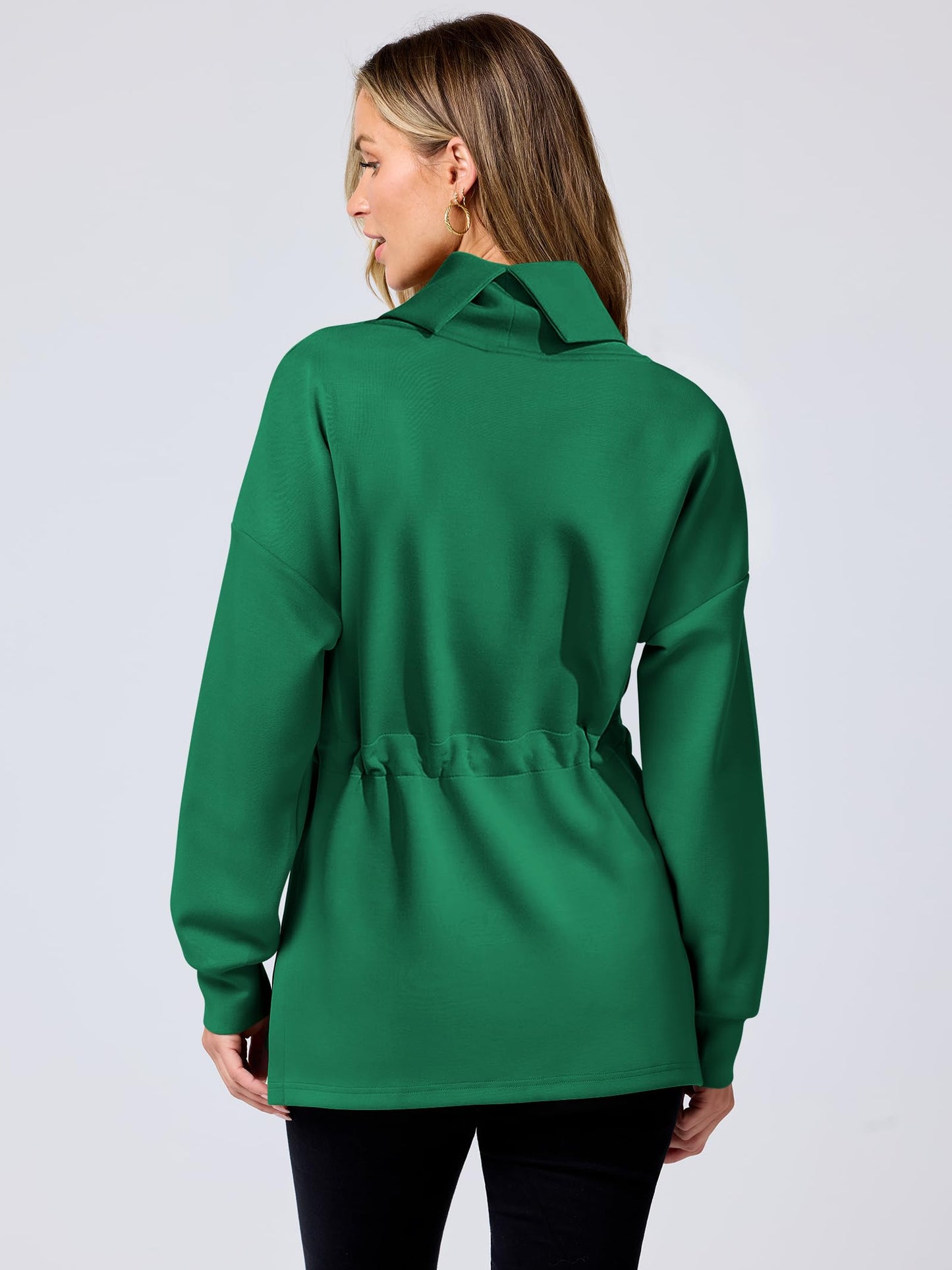 Women's Turtleneck Drawstring Waist Pullover Tops (Buy 2 Free Shipping)