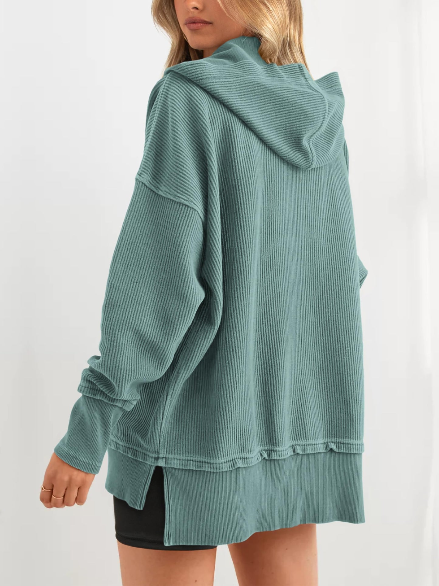 ✨Women's Oversized Button V Neck Hoodie